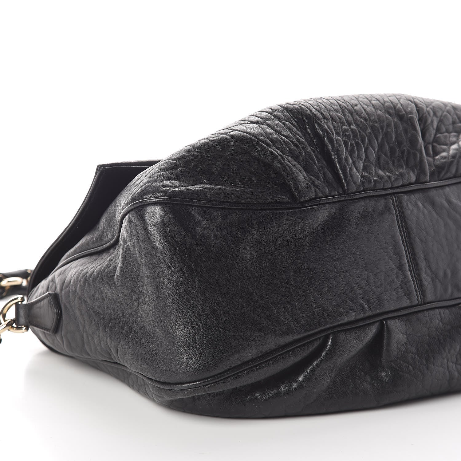 Fendi Crinkled Lambskin Mia Shoulder Flap Black 8 of 9