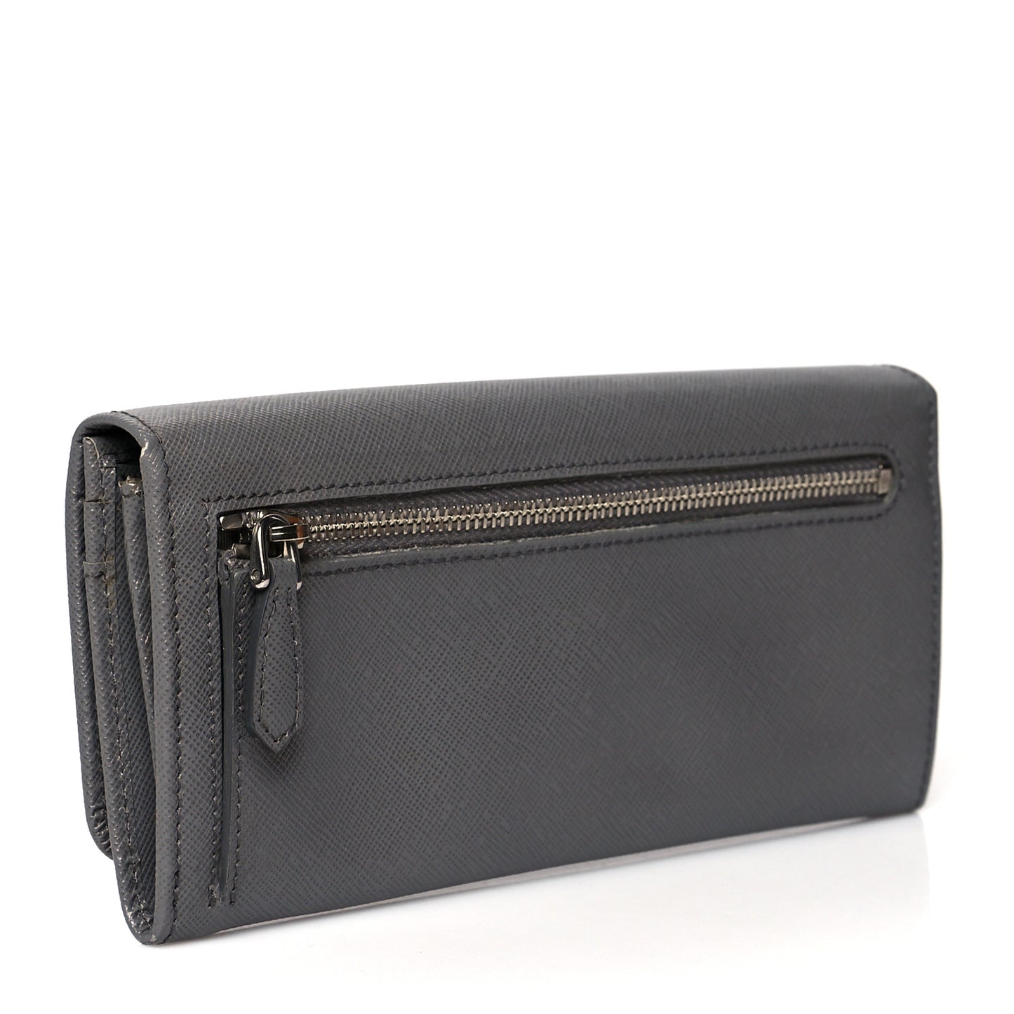 Saffiano Fiocco Bow Continental Wallet Grey