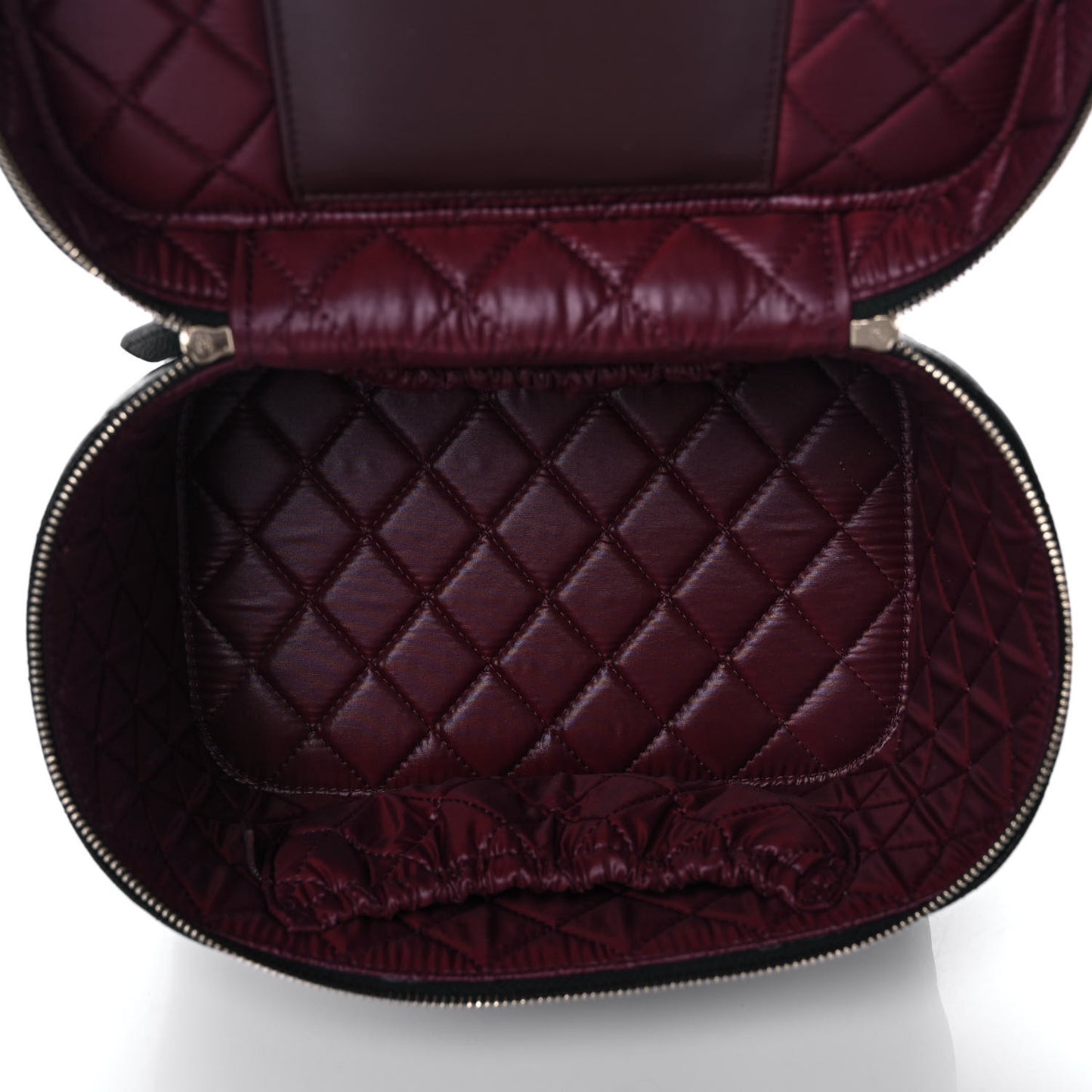 Caviar Quilted Large Vanity Pouch Black
