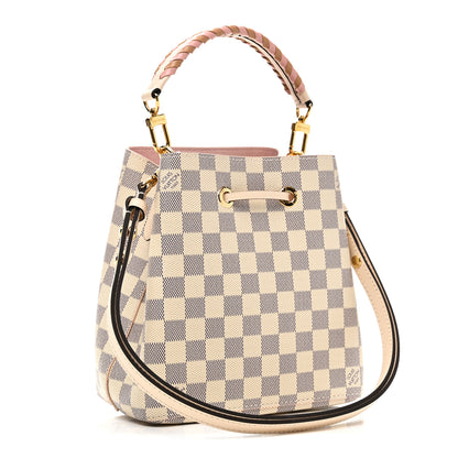 Louis Vuitton Damier Azur Braided Neonoe BB Pink 3 of 11