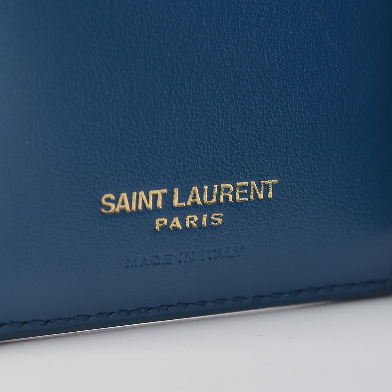 Saint Laurent Calfskin Star Print Monogram Fragments Wallet Deep Sea 6 of 8