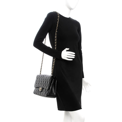 Chanel Caviar Quilted Jumbo Double Flap Black 2 of 9