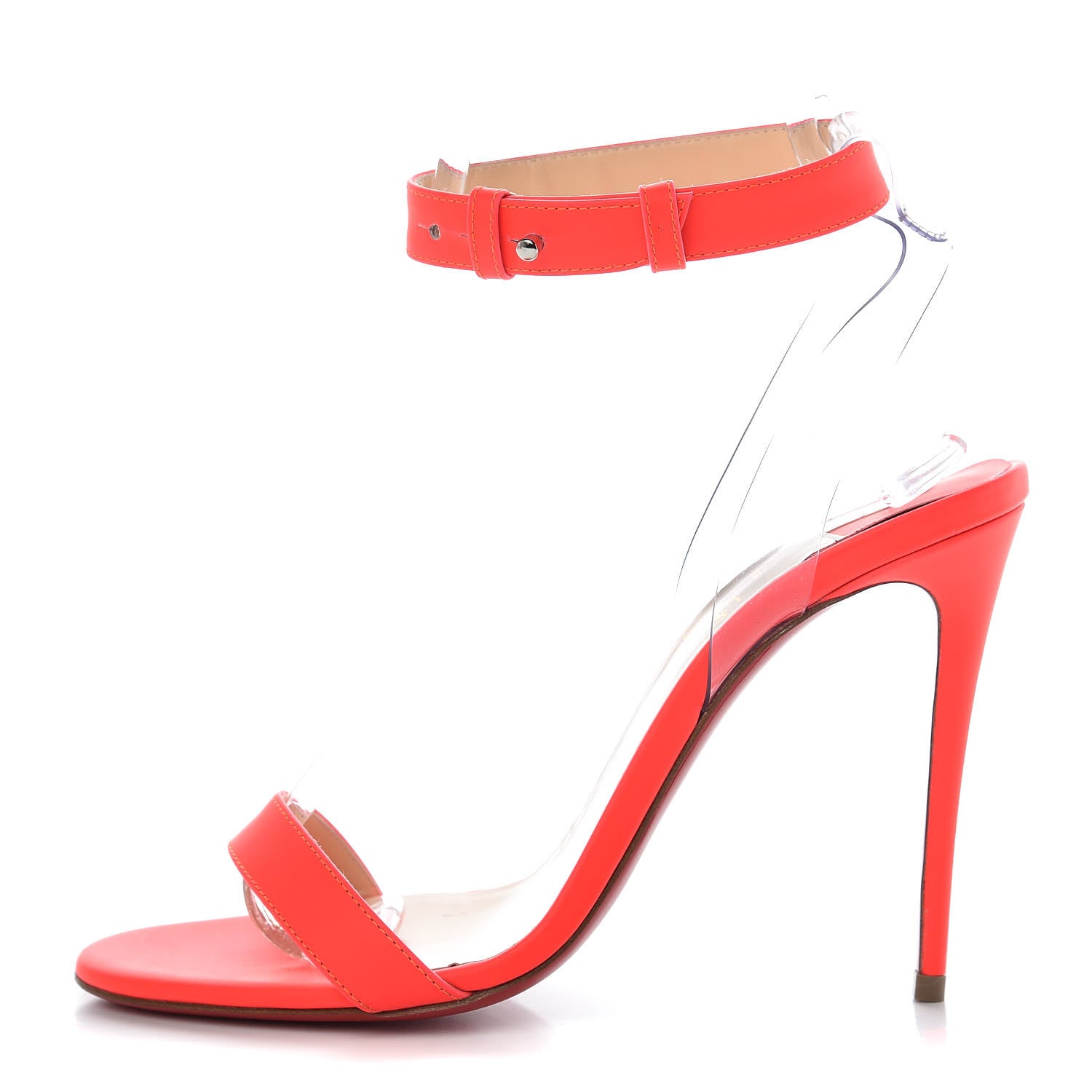 Christian Louboutin Fluo Matt PVC Jonatina 100 Sandals 36 Bikini 1 of 8