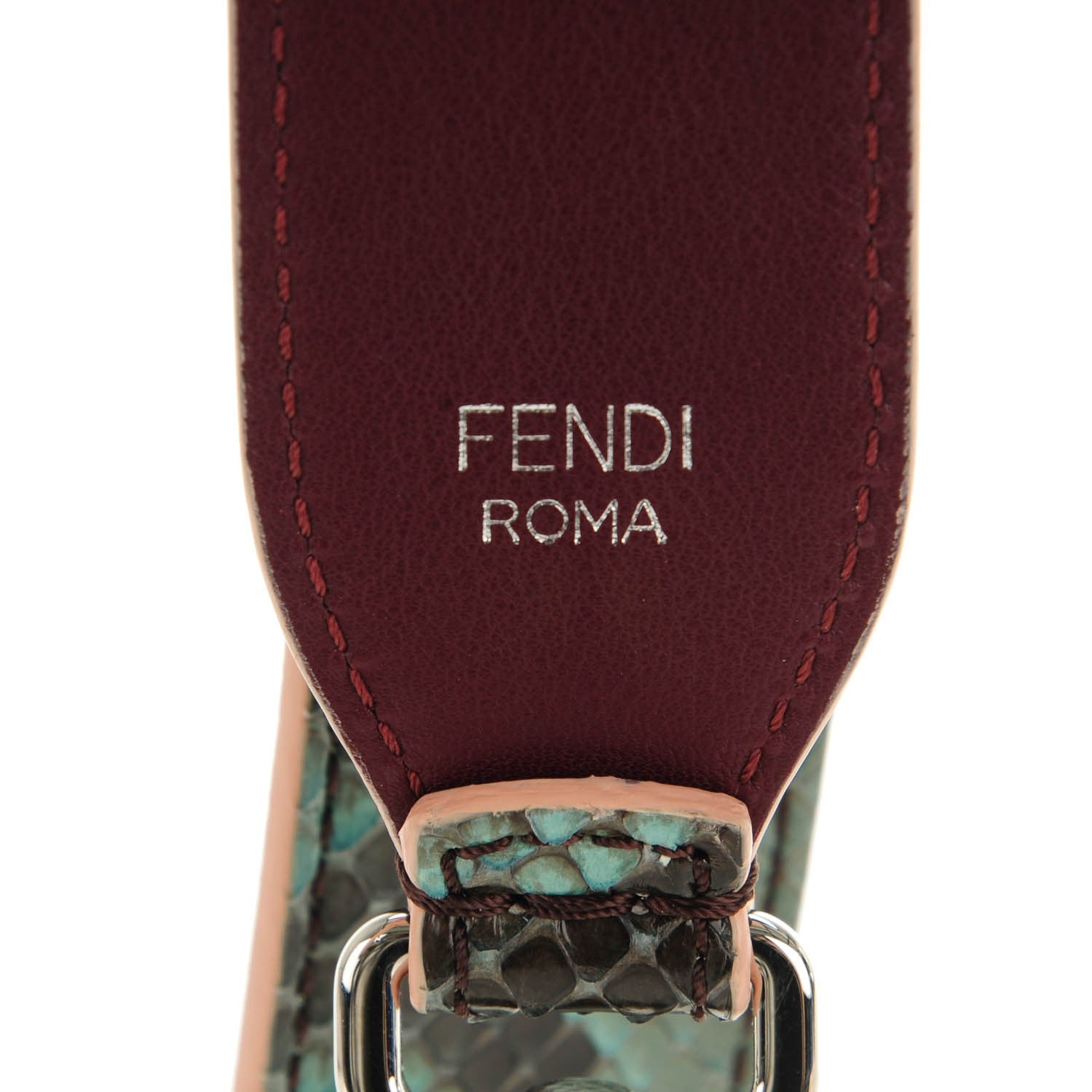 Fendi Python Vitello Dolce Strap You Menta 4 of 5