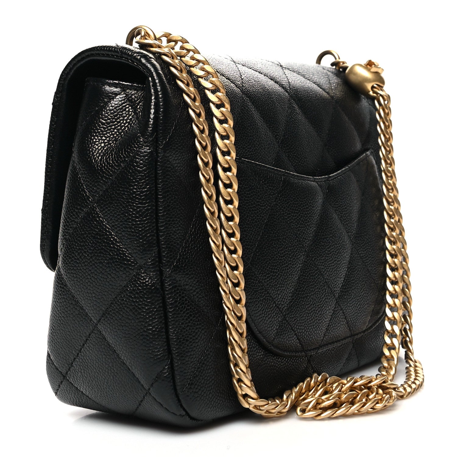 Chanel Caviar Quilted Sweetheart Flap Black 3 of 10