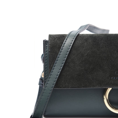 Chloe Suede Calfskin Mini Faye Shoulder Bag Intense Green 9 of 9