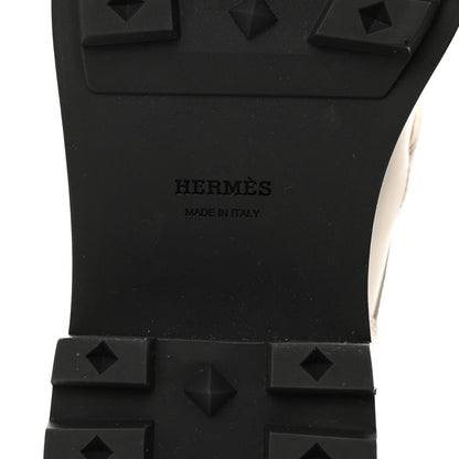 Hermes Glossed Calfskin First Derby 36 Beige Glaise 8 of 9
