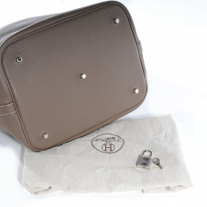 Hermes Taurillon Clemence Picotin Lock TGM Etoupe 8 of 8