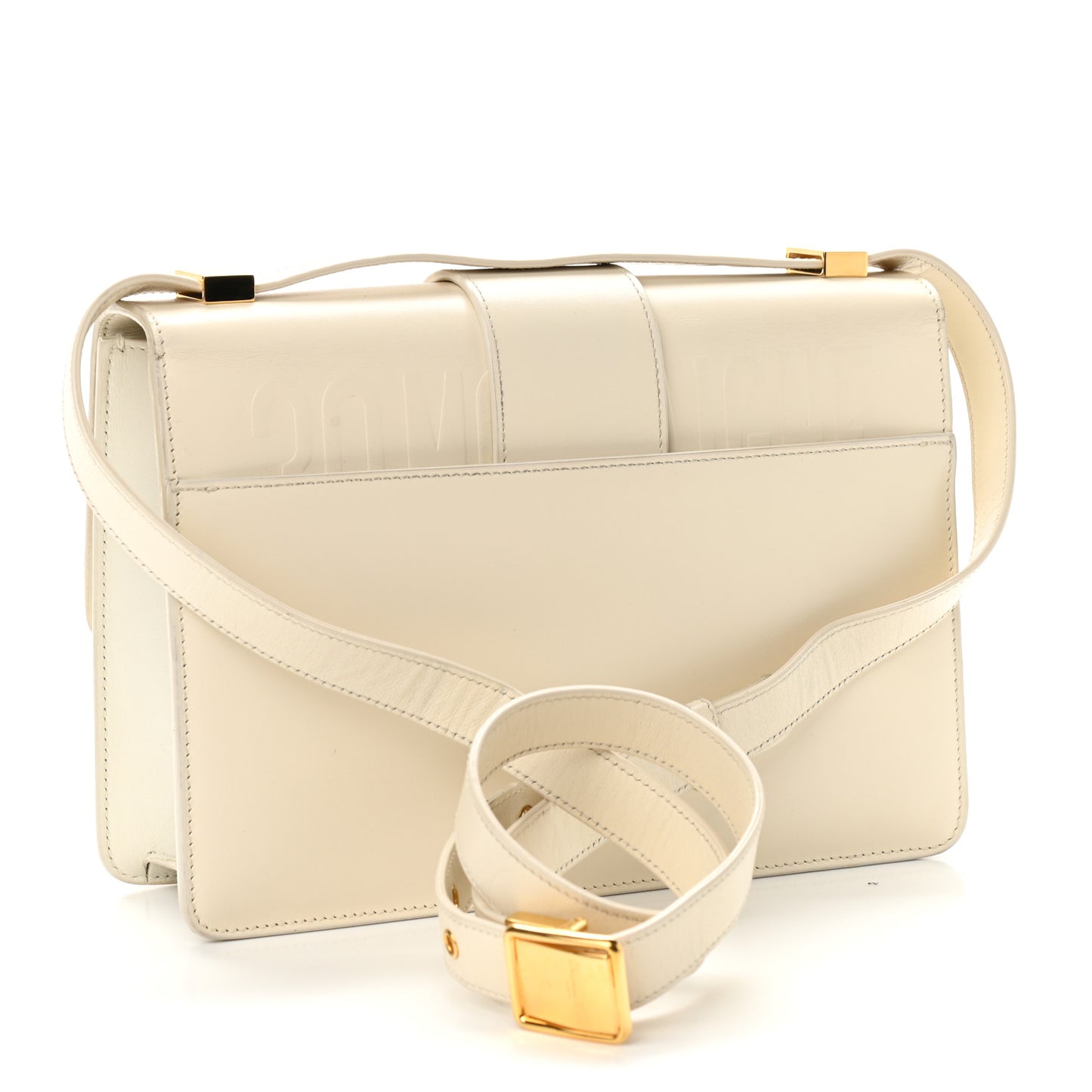 Box Calfskin 30 Montaigne Flap Bag Latte