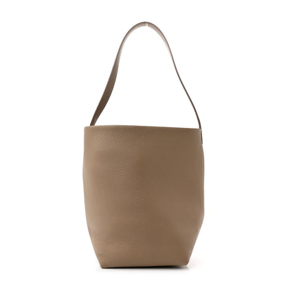 The Row Grained Calfskin Medium N/S Park Tote Dark Taupe 1 of 10