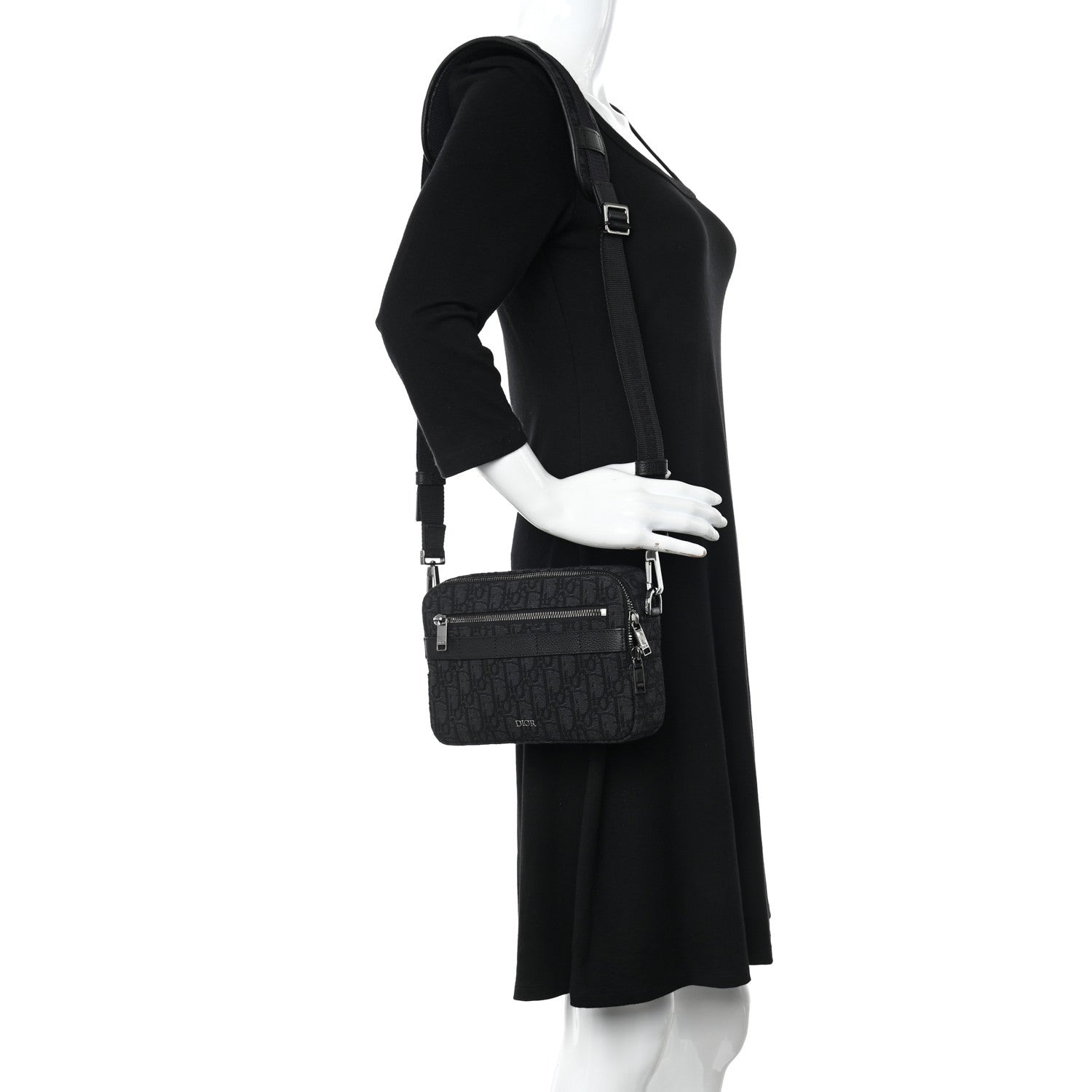 Christian Dior HOMME Oblique Safari Messenger Black 2 of 10