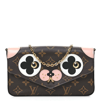 Louis Vuitton Monogram Valentine Dog Pochette Felicie Chain Wallet 1 of 11