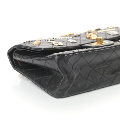 Chanel Aged Calfskin Lucky Charms 2.55 Reissue 225 Flap Black 8 of 9