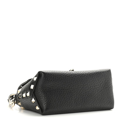 Valentino Garavani Pebbled Calfskin Mini Rockstud Crossbody Bag Black 4 of 9
