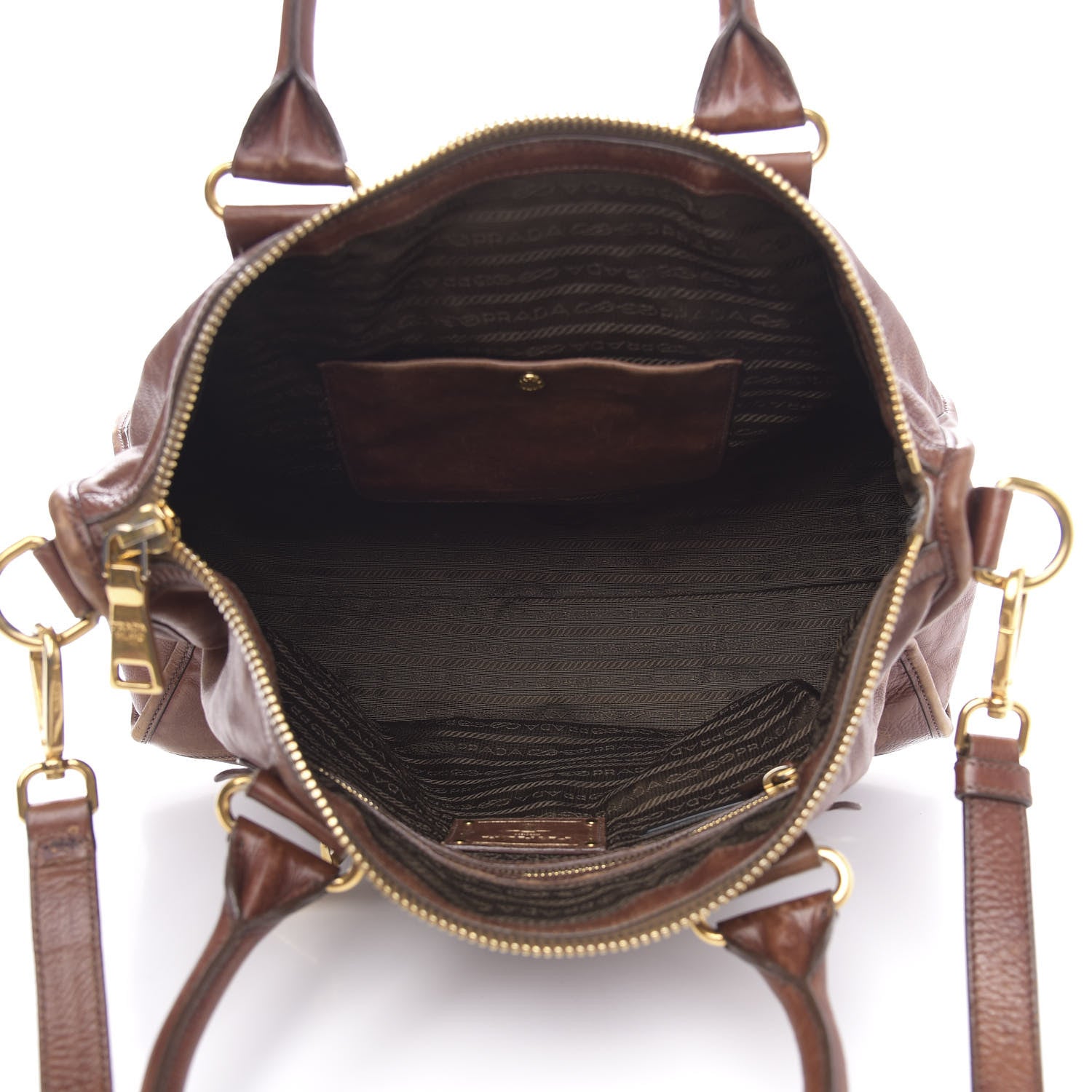 Prada Cervo Shopping Satchel Bruciato 5 of 20