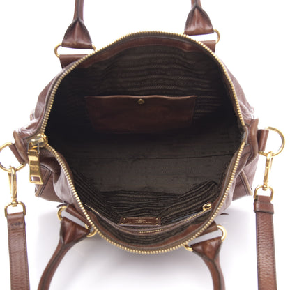 Prada Cervo Shopping Satchel Bruciato 5 of 20