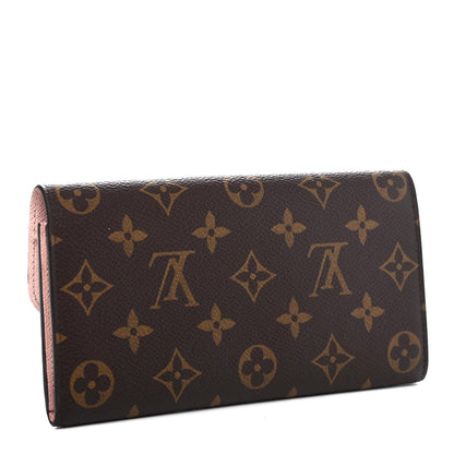 Louis Vuitton Monogram Emilie Wallet Rose Ballerine 2 of 4
