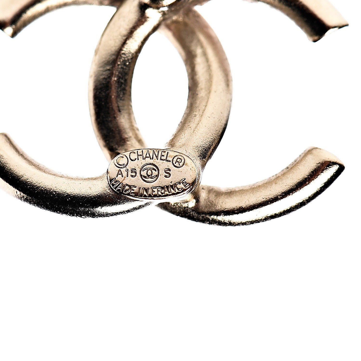 Chanel Crystal Baguette CC Earrings Gold Multicolor 4 of 5