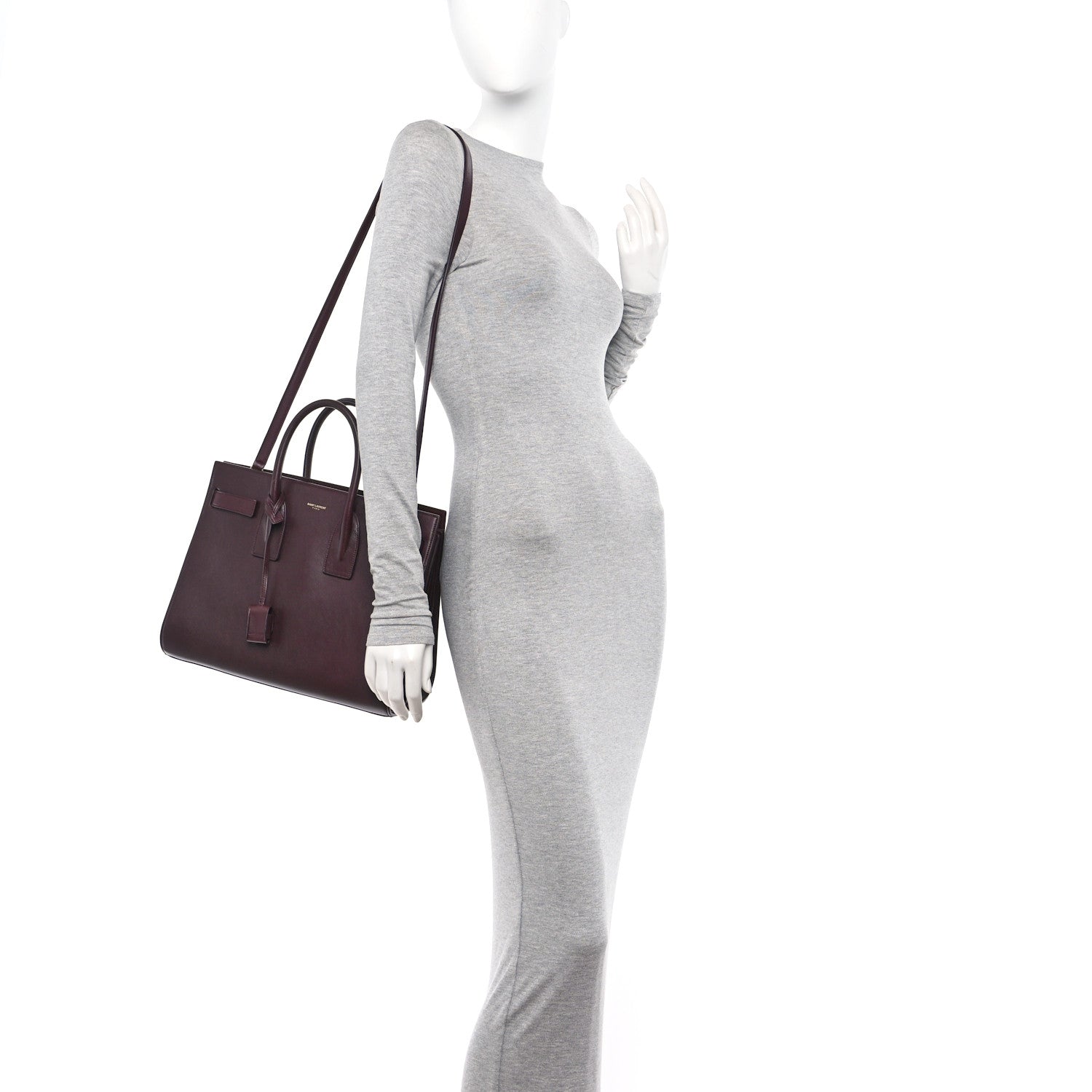 Saint Laurent Calfskin Small Sac De Jour Amarena 2 of 10