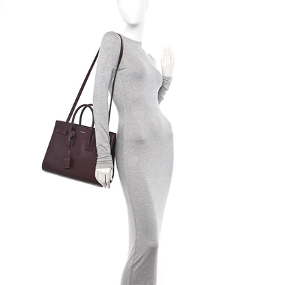 Saint Laurent Calfskin Small Sac De Jour Amarena 2 of 10