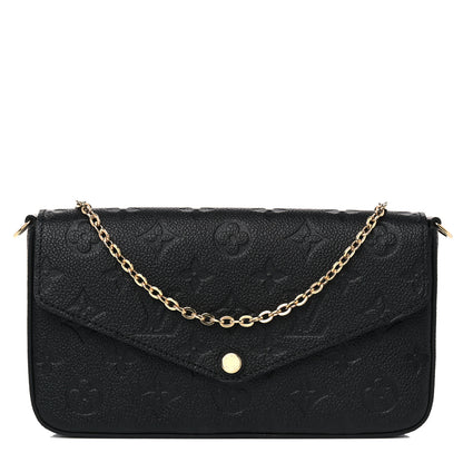 Louis Vuitton Empreinte Pochette Felicie Chain Wallet Black 1 of 9