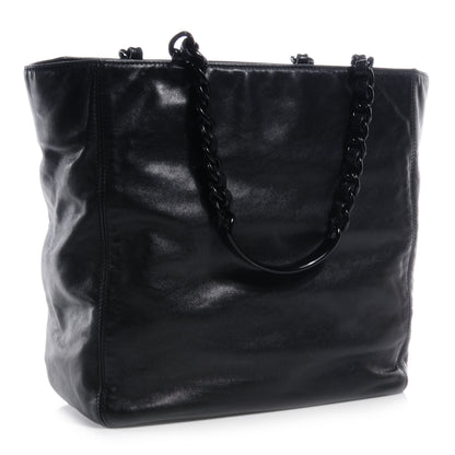 Chanel Lambskin Chain CC Small Tote Black 3 of 7