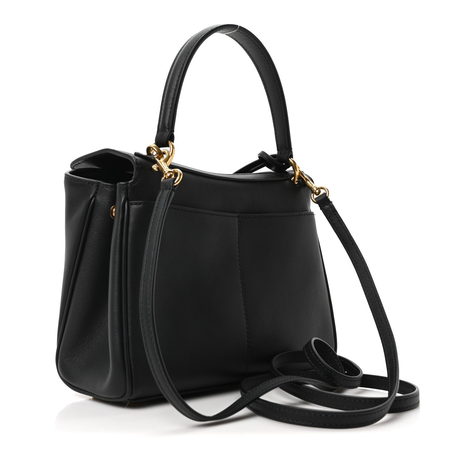 Balenciaga Natural Smooth Calfskin Mini Rodeo Top Handle Handbag Black 3 of 9