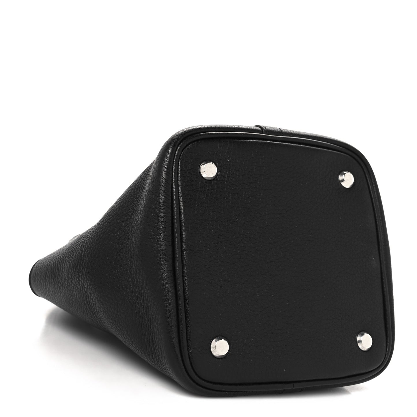 Grained Calfskin Small Locker Hobo Black