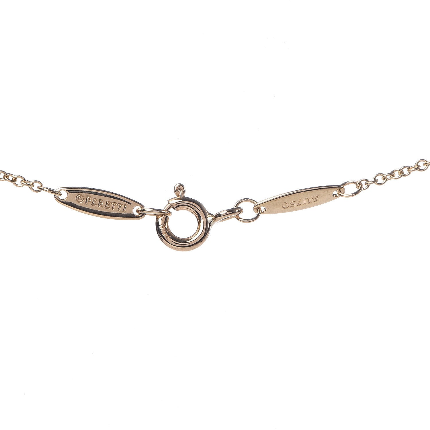 Tiffany 18K Yellow Gold Diamond .05ct Elsa Peretti Diamonds by the Yard Pendant Necklace 4 of 5
