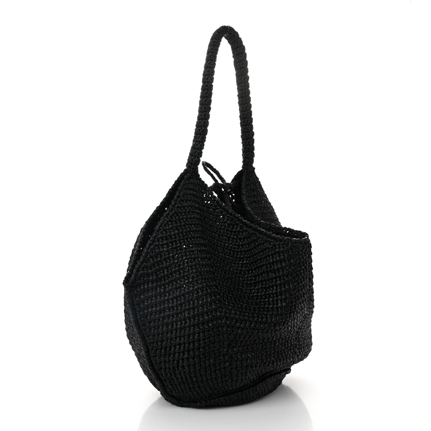 Khaite Raffia Medium Lotus Tote Black 3 of 9