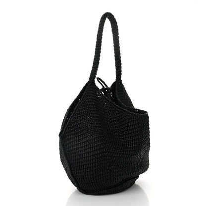 Khaite Raffia Medium Lotus Tote Black 3 of 9