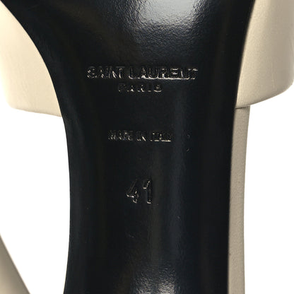 Saint Laurent Calfskin New Belfagor 110mm Mules 41 Pearl 7 of 9
