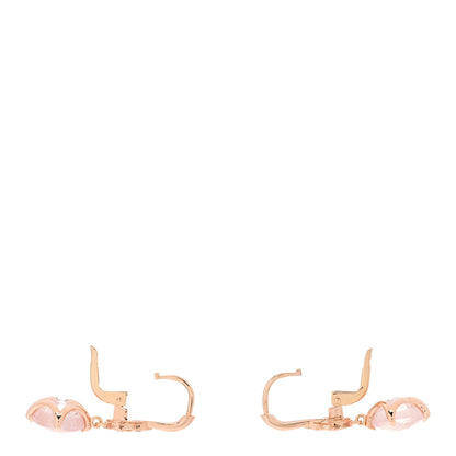 Cartier 18K Pink Gold Diamond Rose Quartz Inde Mysterieuse Earrings 3 of 7