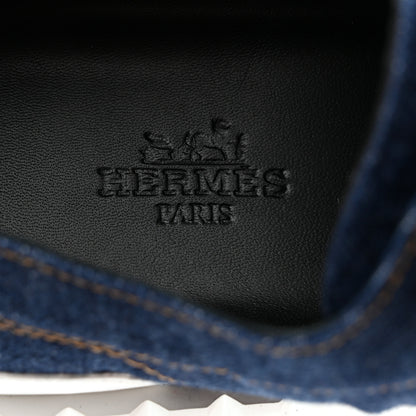 Hermes Denim Womens Cross Sneakers 37 Bleu 6 of 8