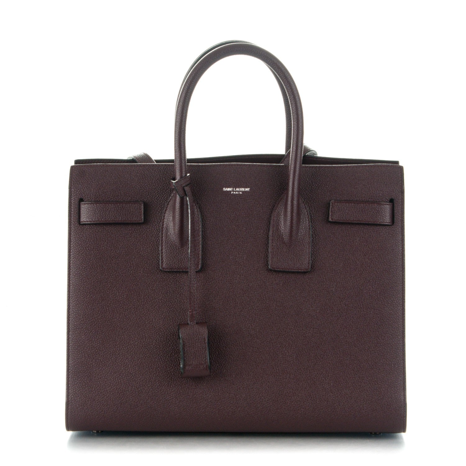 Saint Laurent Grained Calfskin Small Classic Sac De Jour Armaranto 1 of 7