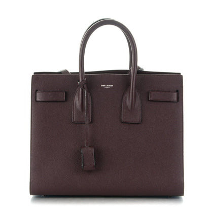 Saint Laurent Grained Calfskin Small Classic Sac De Jour Armaranto 1 of 7