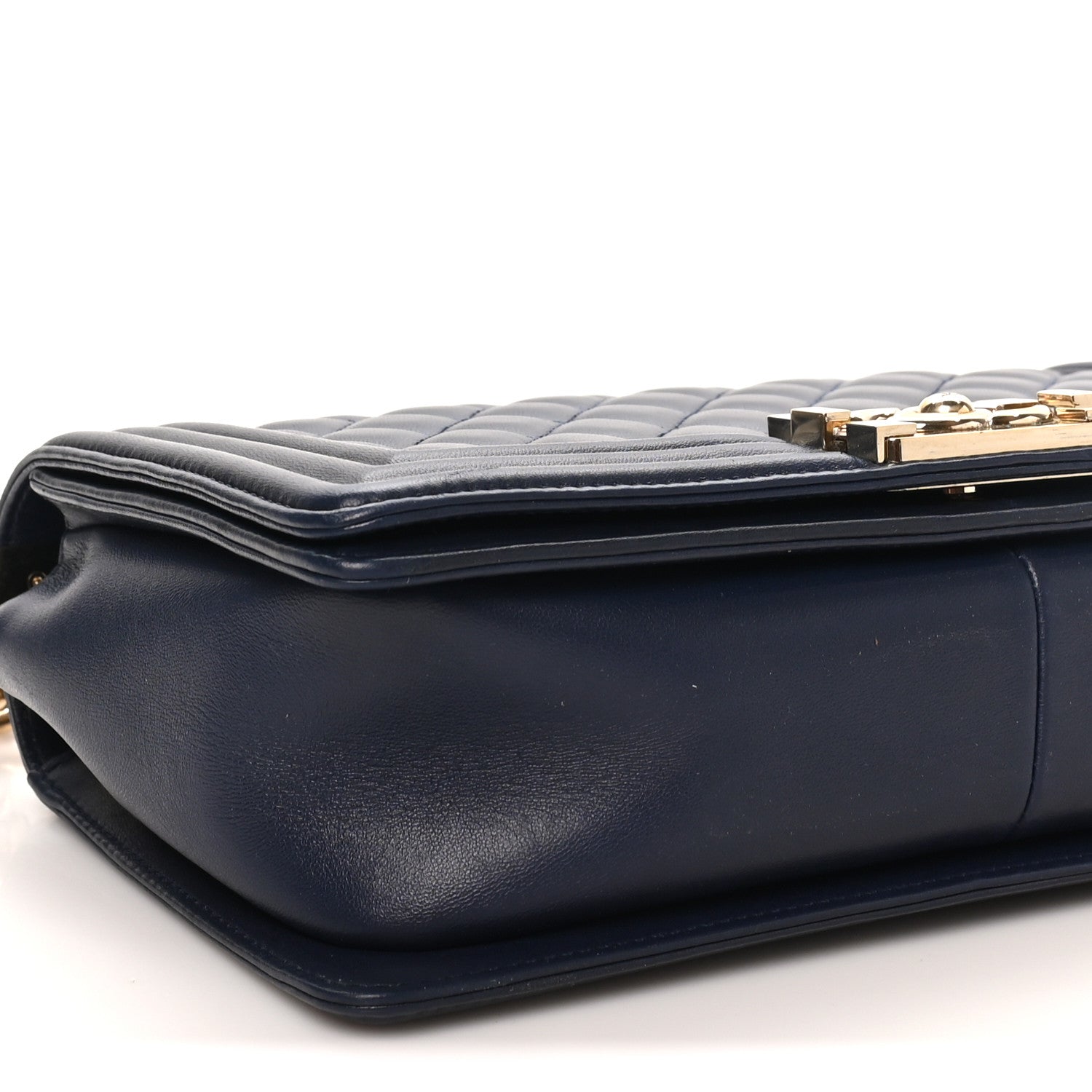 Chanel Lambskin Quilted Medium Boy Flap  Dark Navy 9 of 10