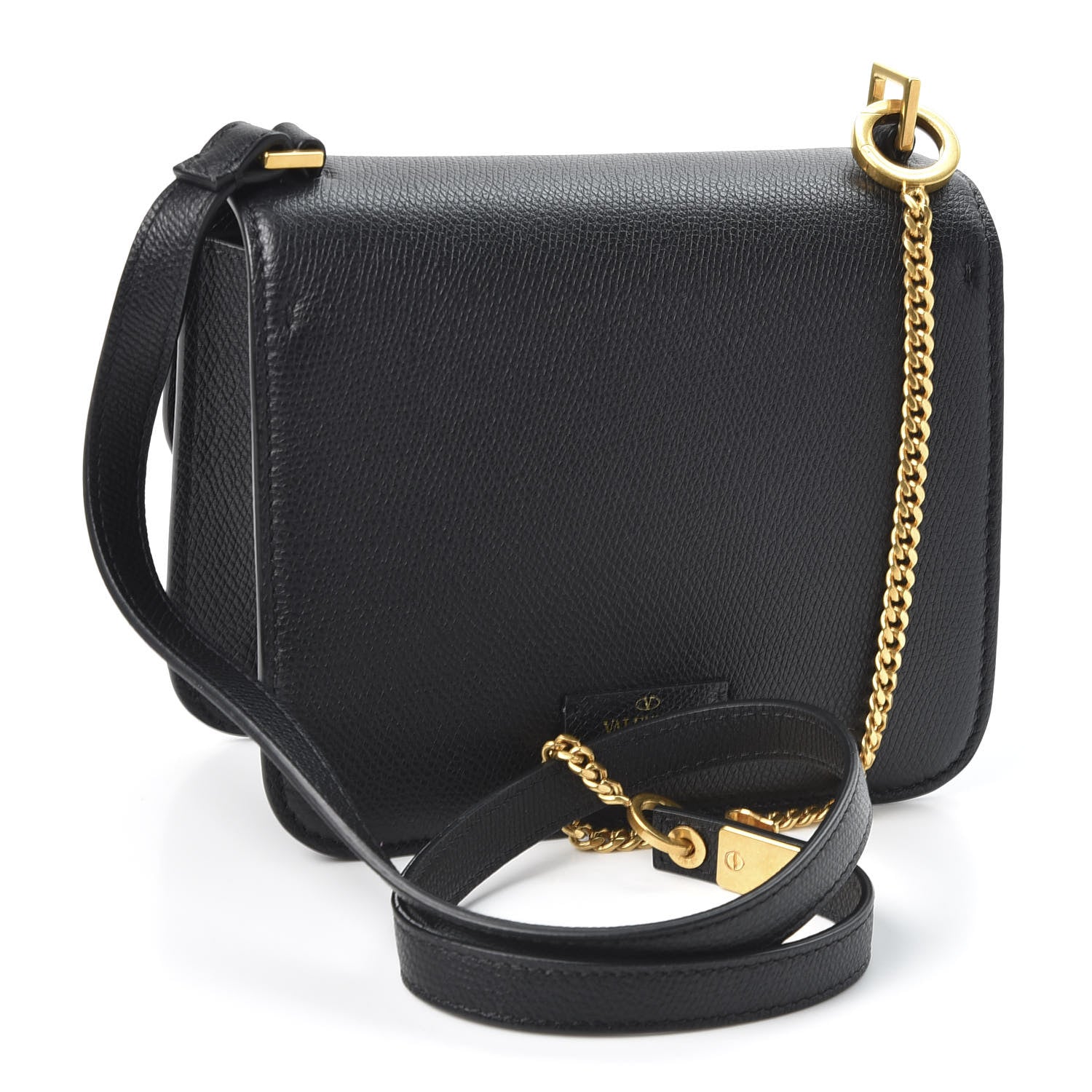 Valentino Garavani Grainy Calfskin Small VSling Shoulder Bag Black 2 of 10