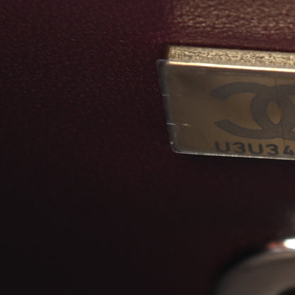 Chanel Calfskin Quilted Small Top Handle Flap Burgundy 7 of 9