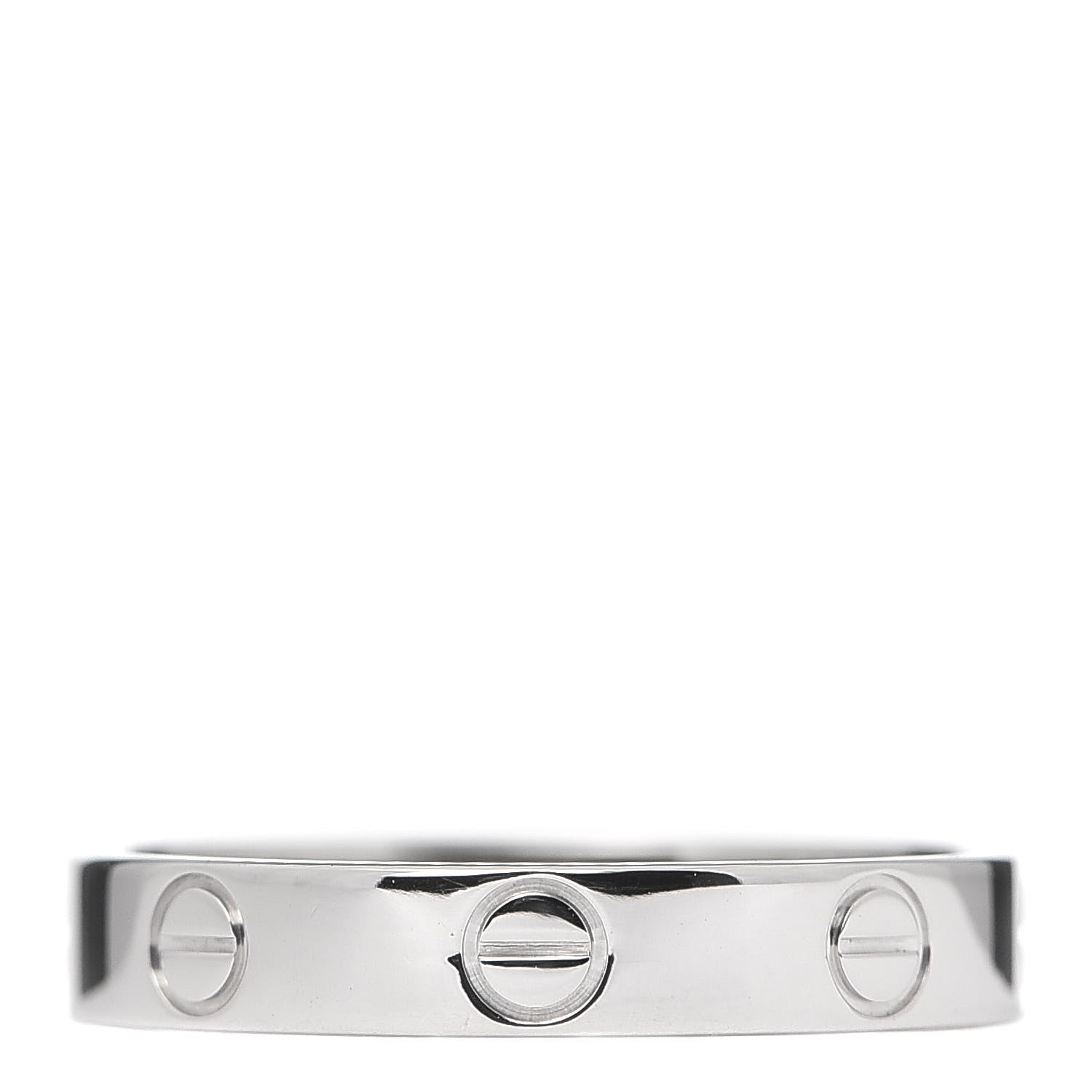 Cartier Platinum 3.5mm LOVE Wedding Band Ring 55 7.25 3 of 4