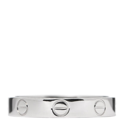 Cartier Platinum 3.5mm LOVE Wedding Band Ring 55 7.25 3 of 4