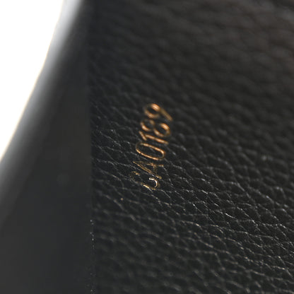 Louis Vuitton Grained Calfskin Monogram Double V Compact Wallet Black 7 of 8