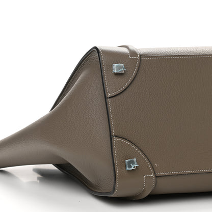 Celine Drummed Calfskin Mini Luggage Bag Souris 9 of 11