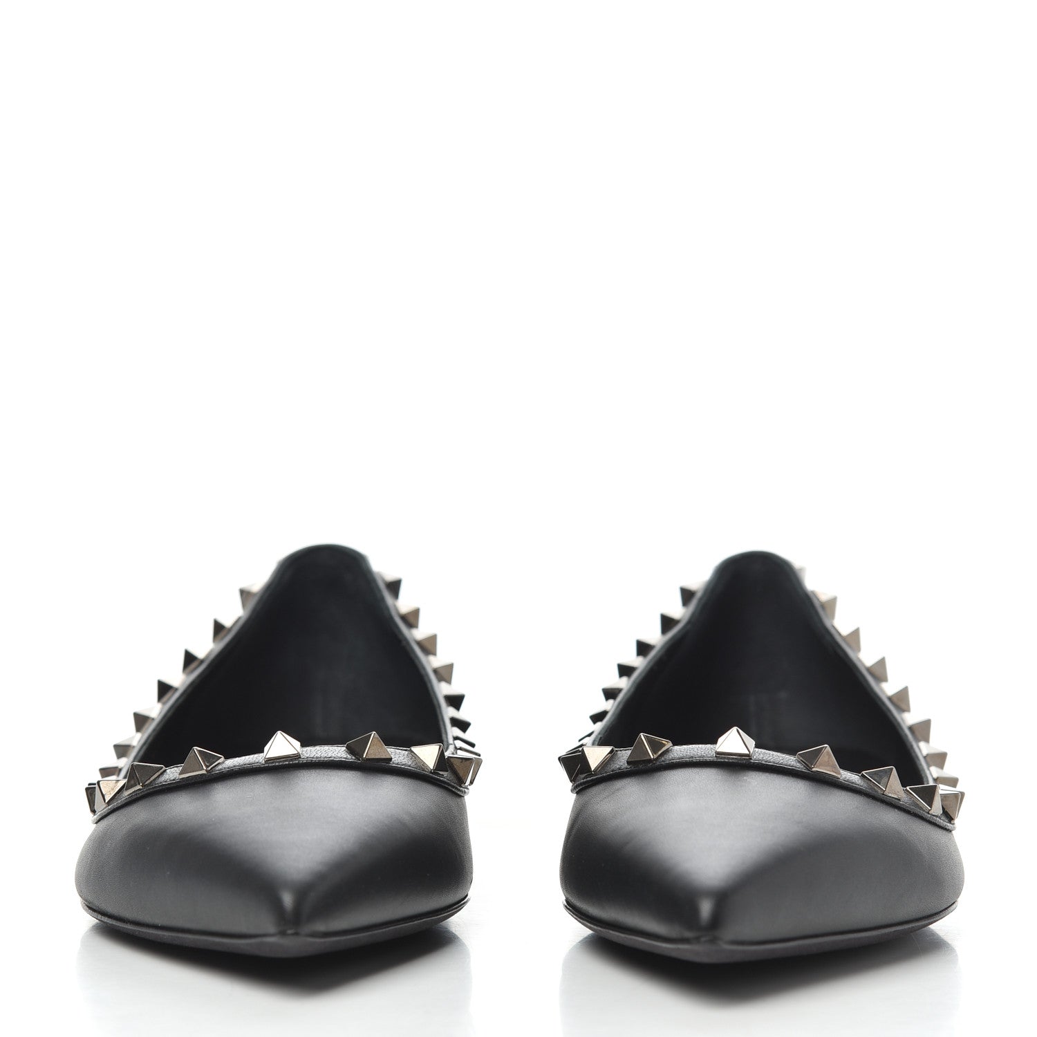 Valentino Garavani Nappa Rockstud Ballerina Flats 39.5 Black 2 of 15