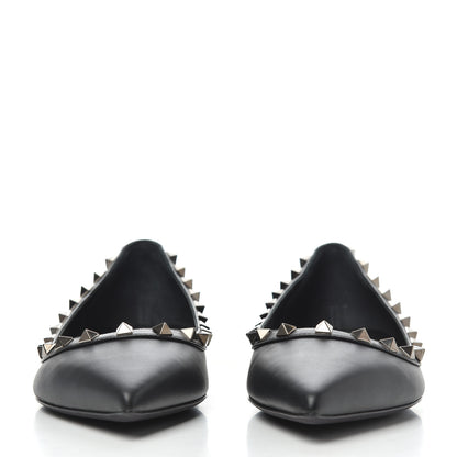 Valentino Garavani Nappa Rockstud Ballerina Flats 39.5 Black 2 of 15