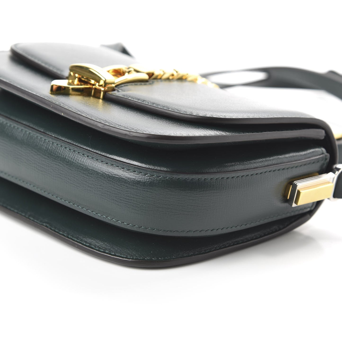 Azalea Calfskin Mini Sylvie 1969 Flap Messenger Bag Green