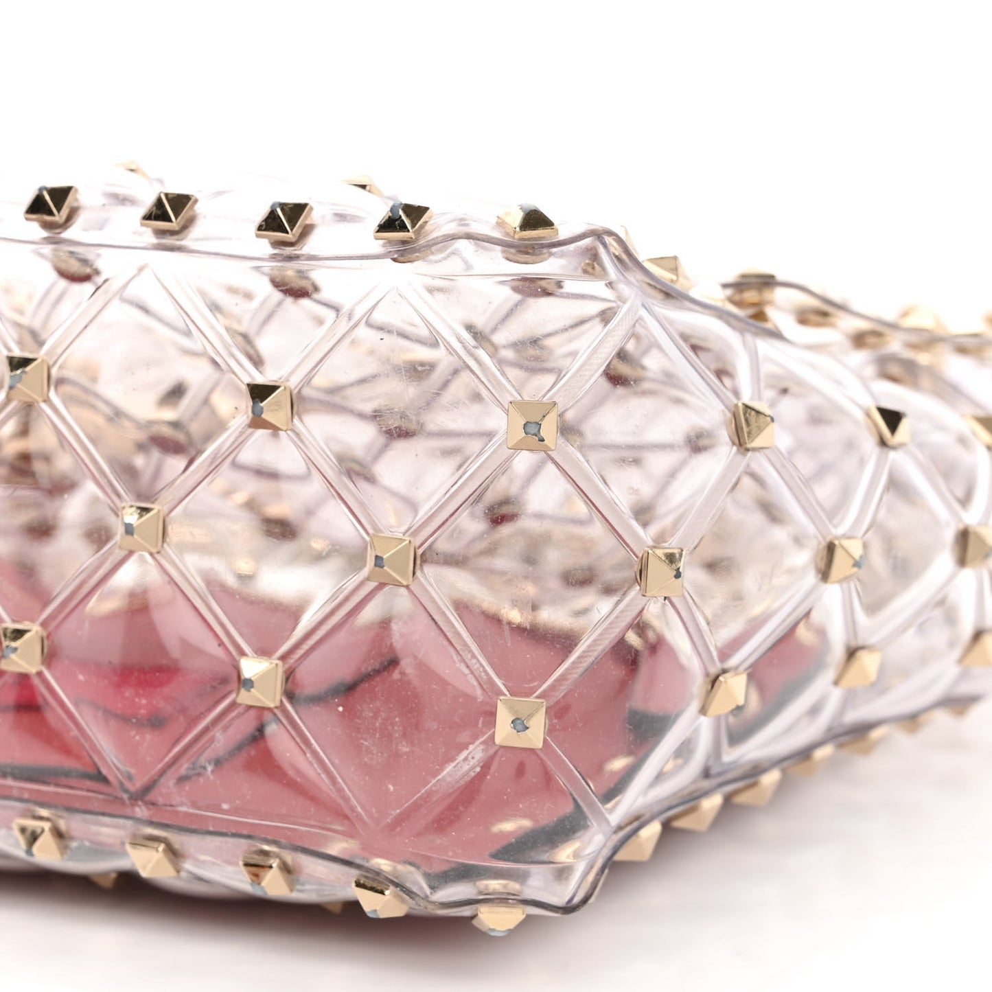 PVC Medium Rockstud Spike Shoulder Bag