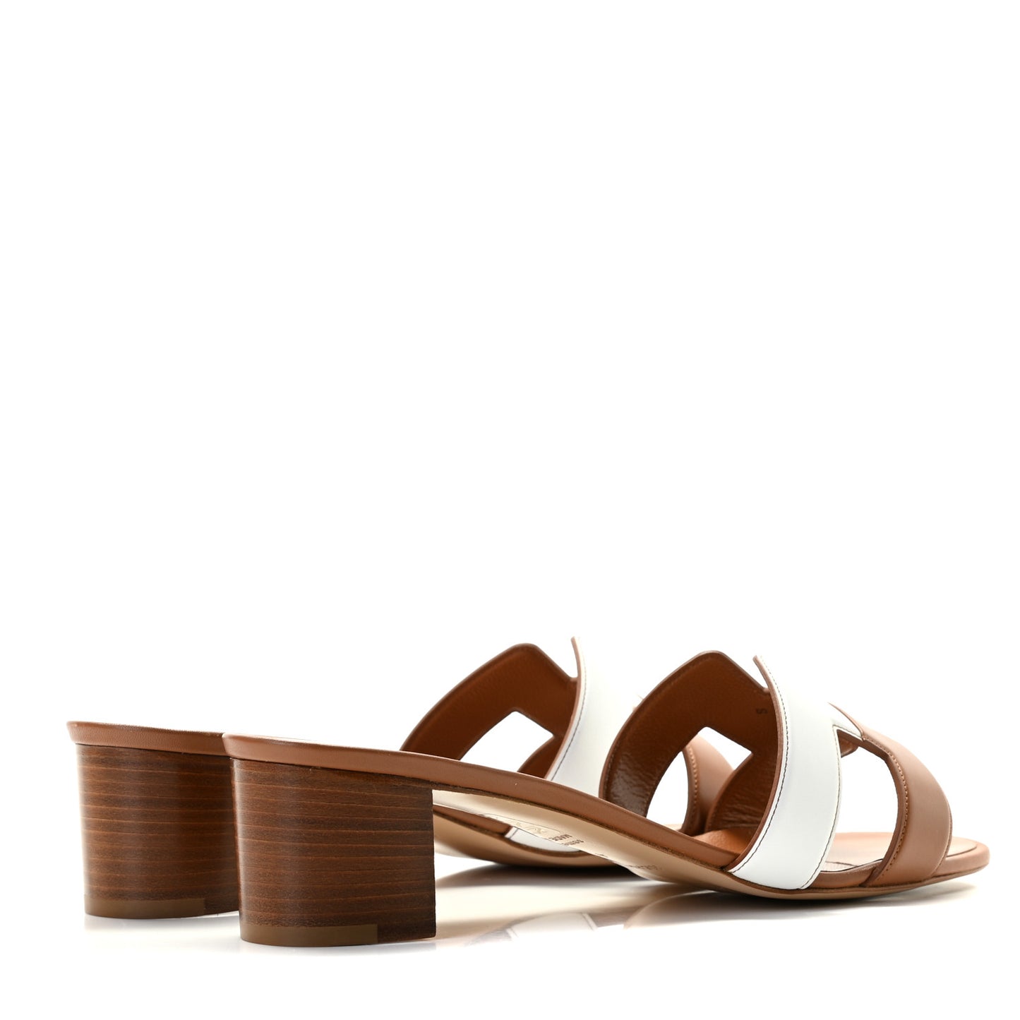 Calfskin Oasis Sandals 41 Gold White
