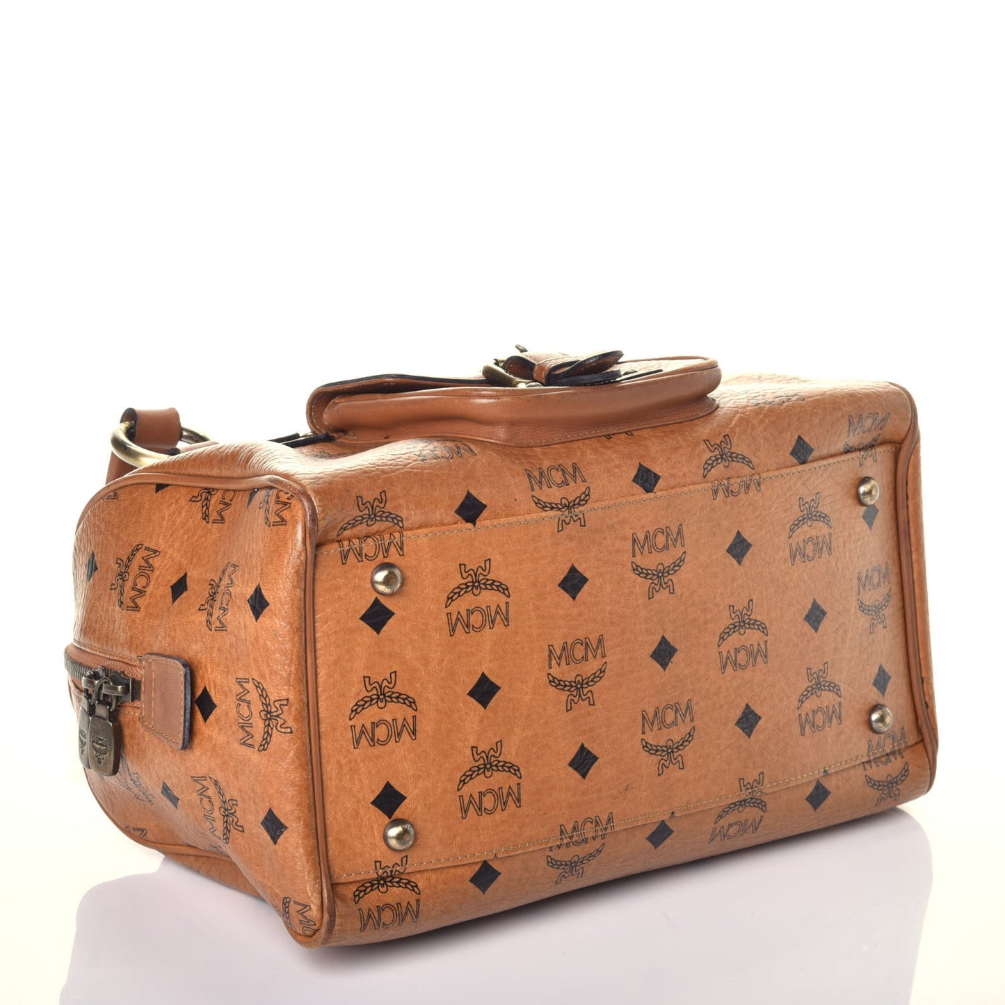 Visetos Small Boston Bag Cognac
