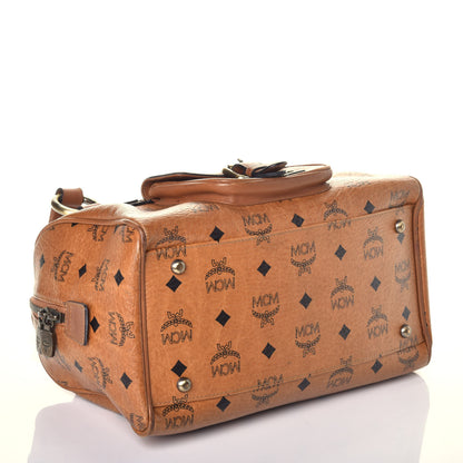 MCM Visetos Small Boston Bag Cognac 4 of 9